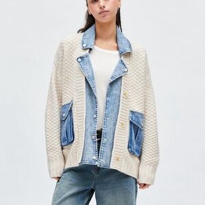 Blank NYC Last Call Mixed Media Cardigan